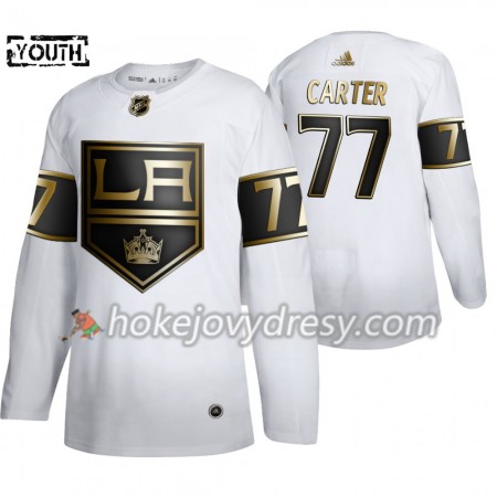 Dětské Hokejový Dres Los Angeles Kings Jeff Carter 77 Adidas 2019-2020 Golden Edition Bílá Authentic